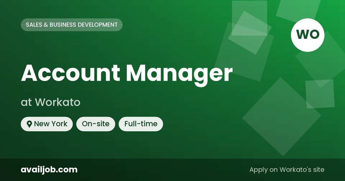 Account Manager job at Workato in New York