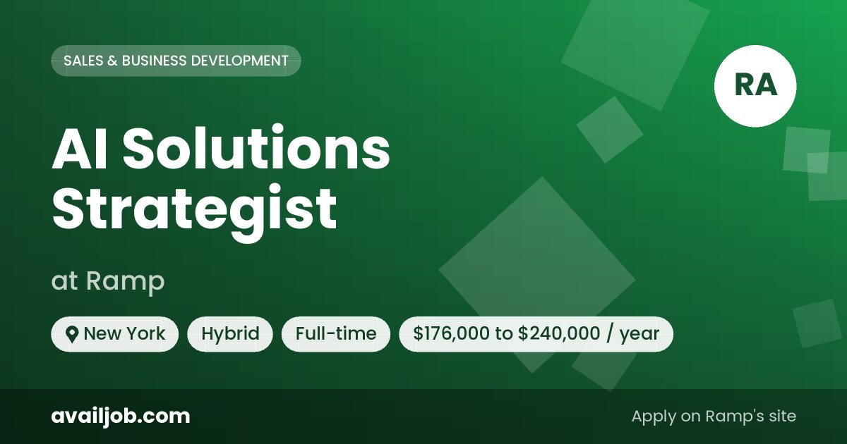 AI Solutions Strategist job at Ramp in New York