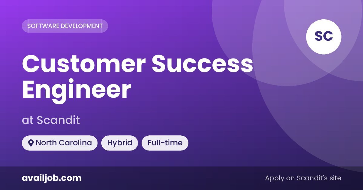 Customer Success Engineer job at Scandit in North Carolina