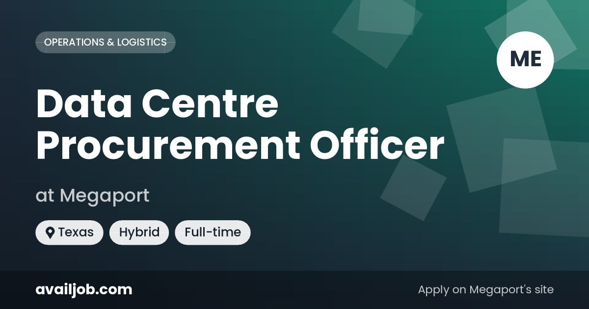 Data Centre Procurement Officer job at Megaport in Texas