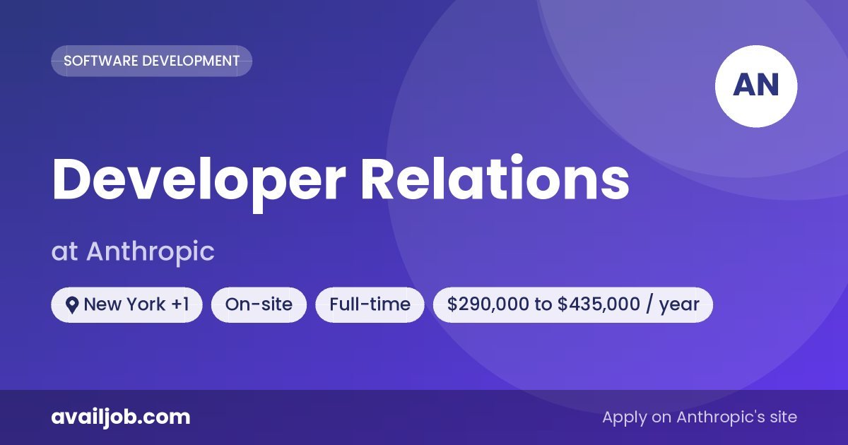 Developer Relations job at Anthropic in New York