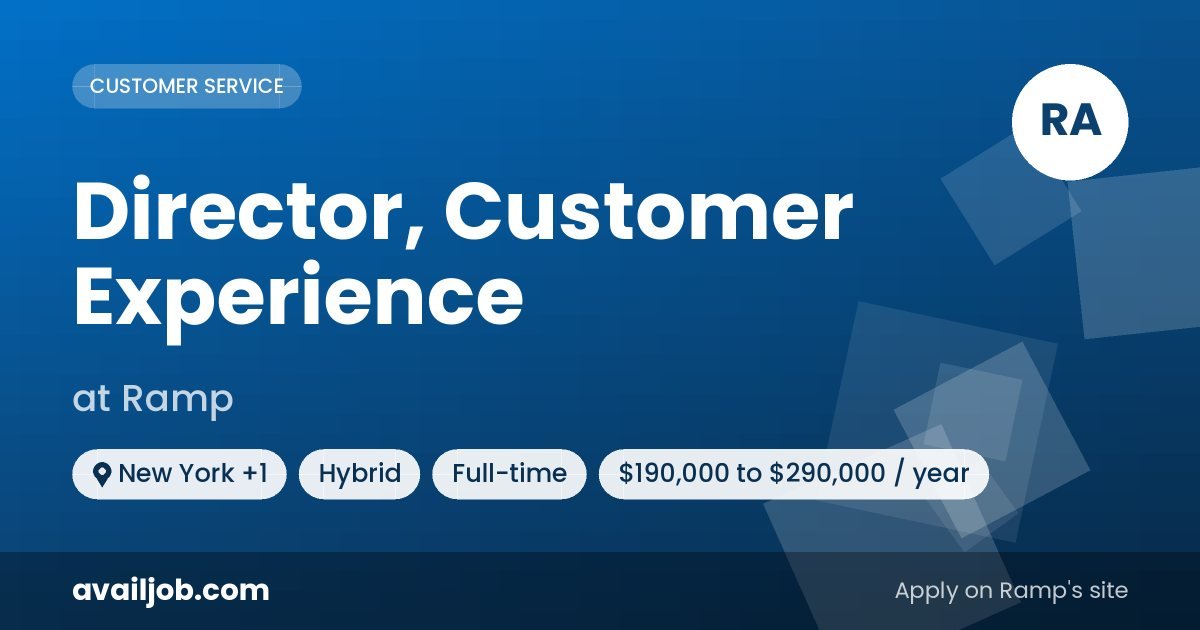 Director, Customer Experience job at Ramp in New York