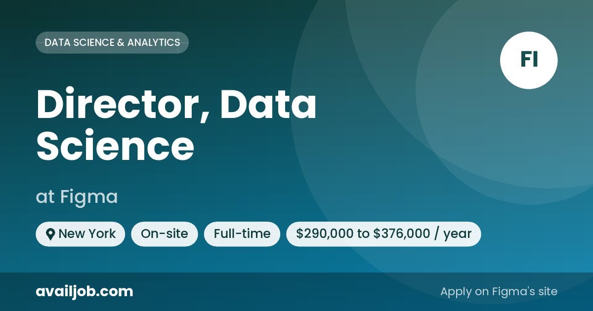 Director, Data Science job at Figma in New York