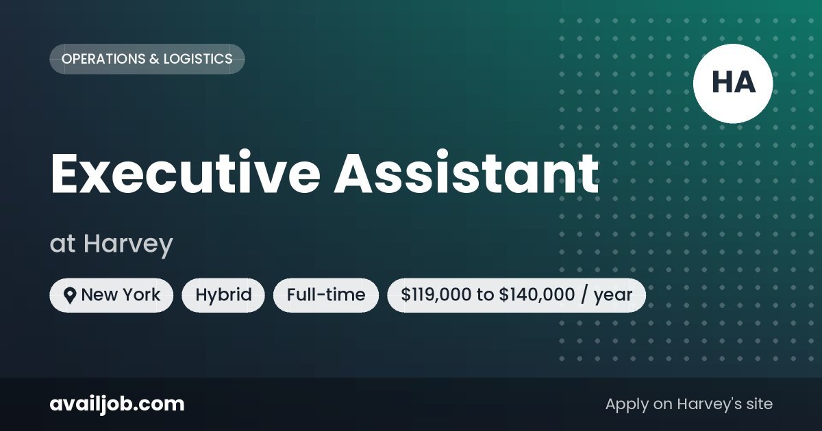 Executive Assistant job at Harvey in New York