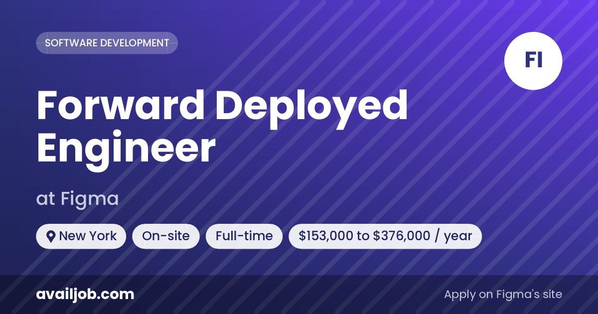 Forward Deployed Engineer job at Figma in New York