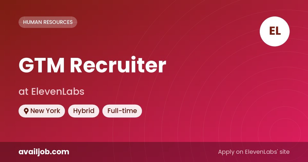 GTM Recruiter job at ElevenLabs in New York