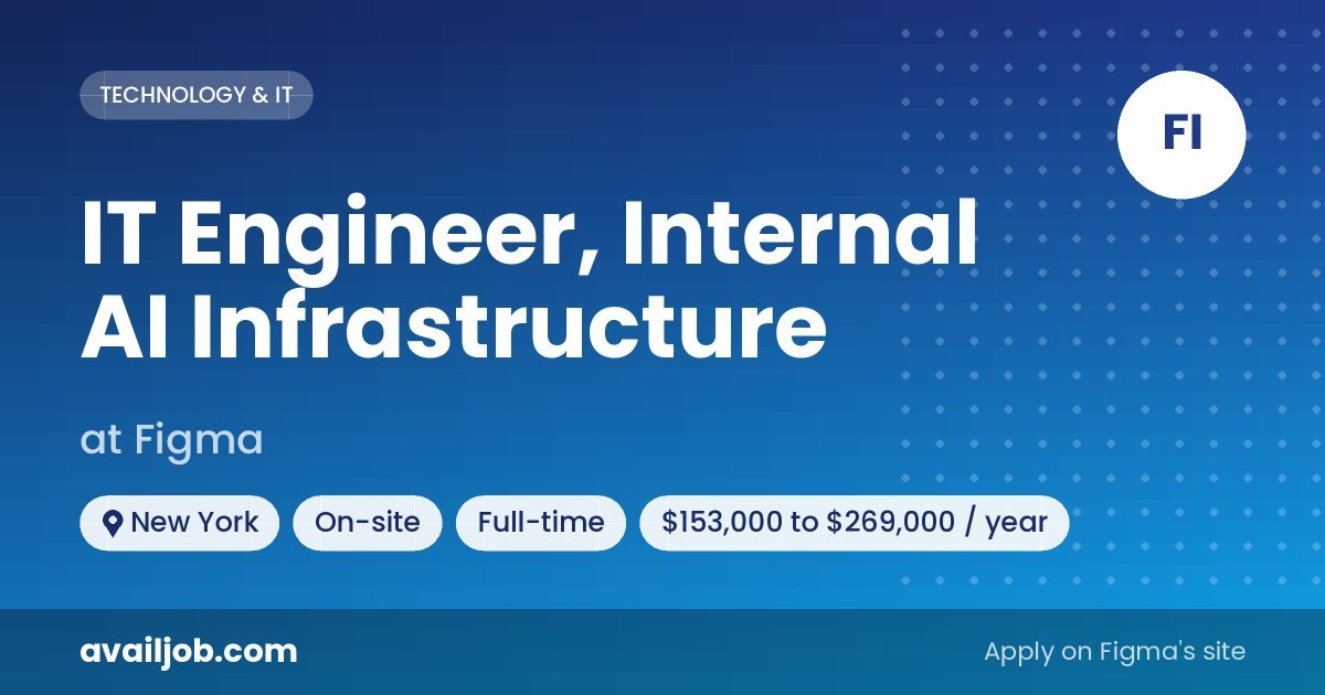 IT Engineer, Internal AI Infrastructure job at Figma in New York
