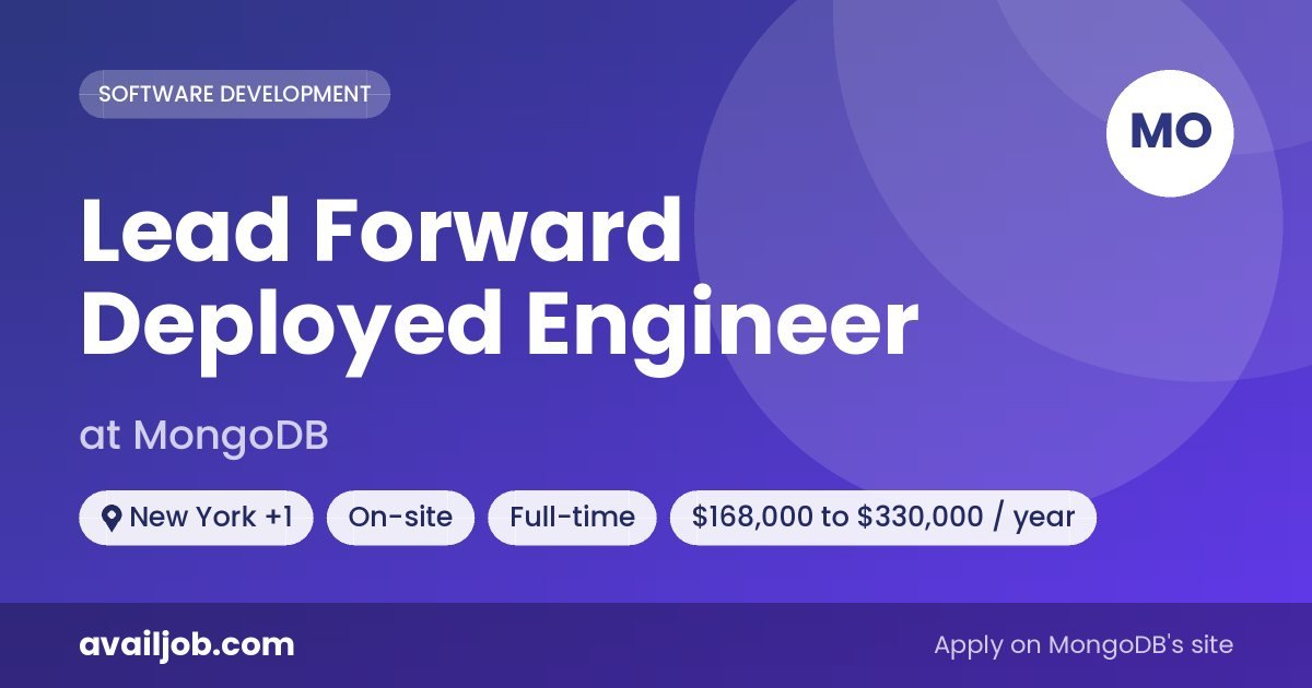 Lead Forward Deployed Engineer job at MongoDB in New York
