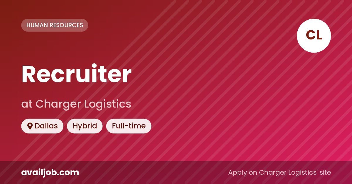 Recruiter job at Charger Logistics in Dallas