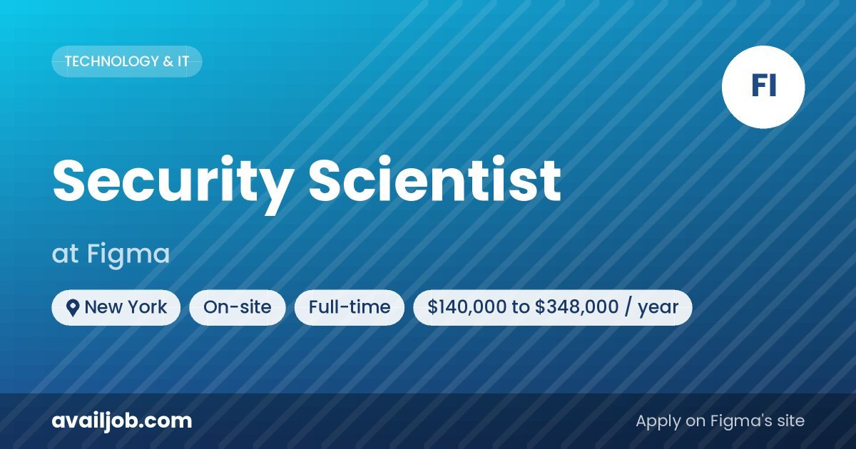 Security Scientist job at Figma in New York