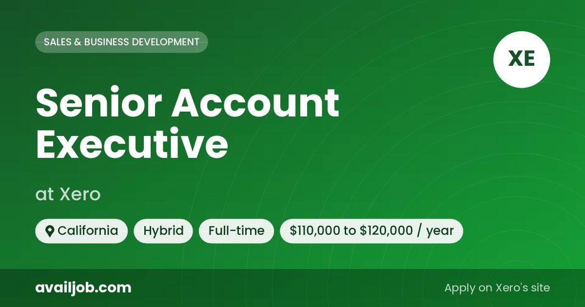 Senior Account Executive job at Xero in California