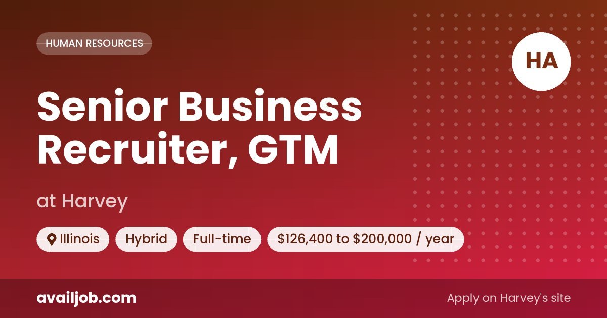 Senior Business Recruiter, GTM job at Harvey in Illinois
