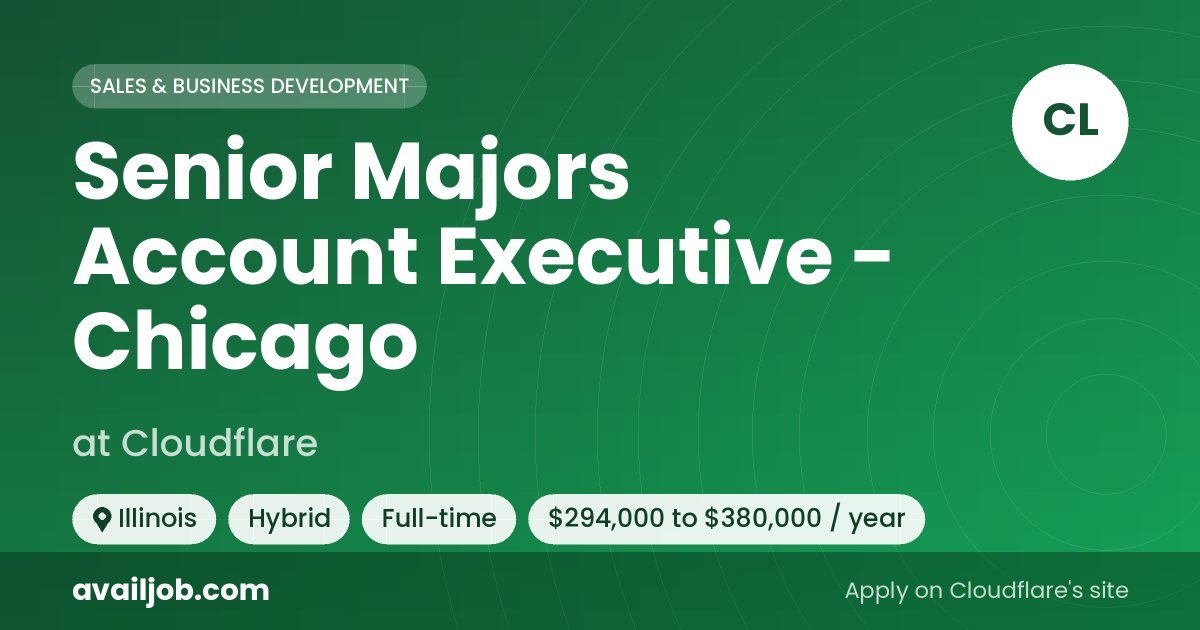 Senior Majors Account Executive - Chicago job at Cloudflare in Illinois
