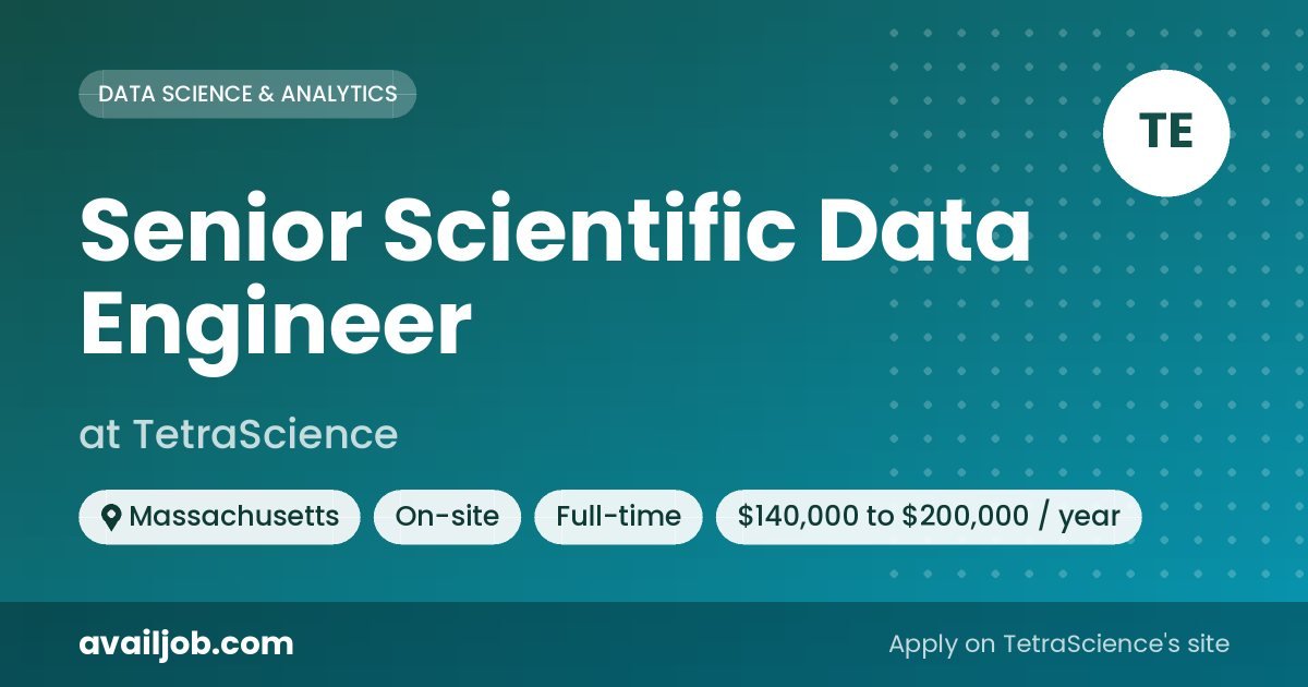 Senior Scientific Data Engineer job at TetraScience in Massachusetts
